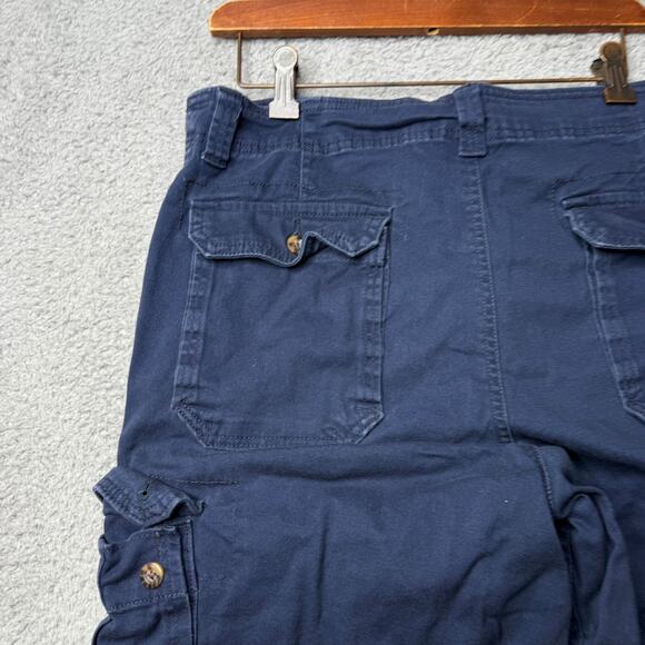Vintage Cargo Shorts Men's 34 Blue Roebucks & Co Casual Pockets - Picture 7 of 10